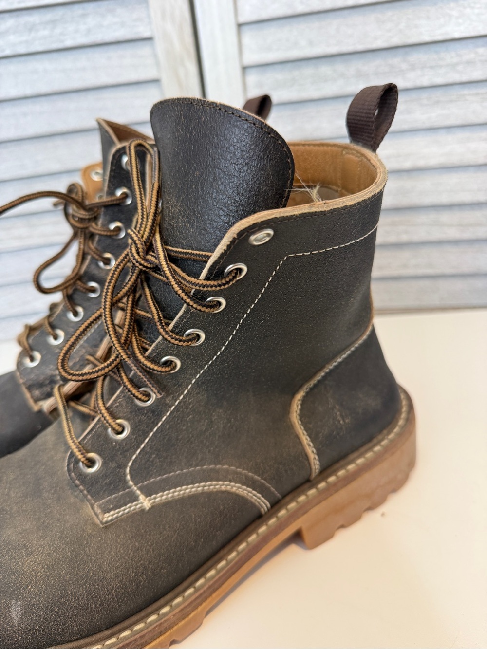 Thursday Boot Company Hero Men’s 12.5 Leather Lug Sole Lace Up Boots - Picture 6 of 12